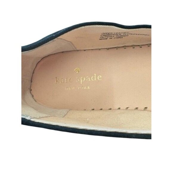 Kate Spade Black Suede Leather Espadrille Flats Womens Size 10M - Picture 5 of 6